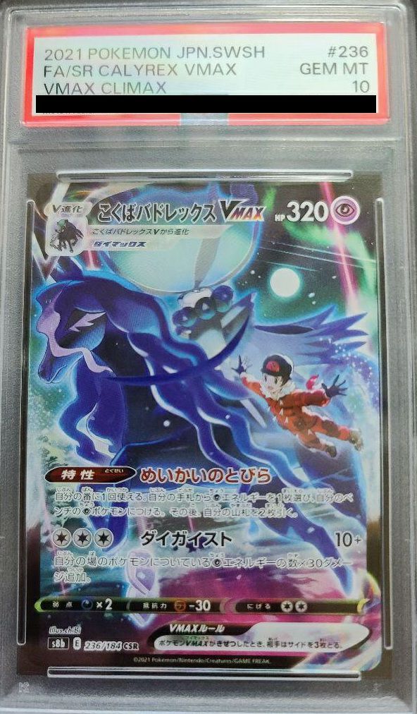 【PSA10】こくばバドレックスVMAX(236/184)[CSR]