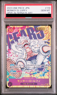 【PSA10】背景英語)モンキー・D・ルフィ(OP05-119)[SEC-P(シークレットパラレル)]