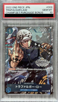 【PSA10】トラファルガー・ロー(チャンピオンシップセット2022)(ST03-008)[C-P]