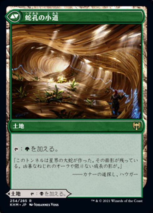 Darkbore Pathway // Slitherbore Pathway（KHM 254・通常・日本語）