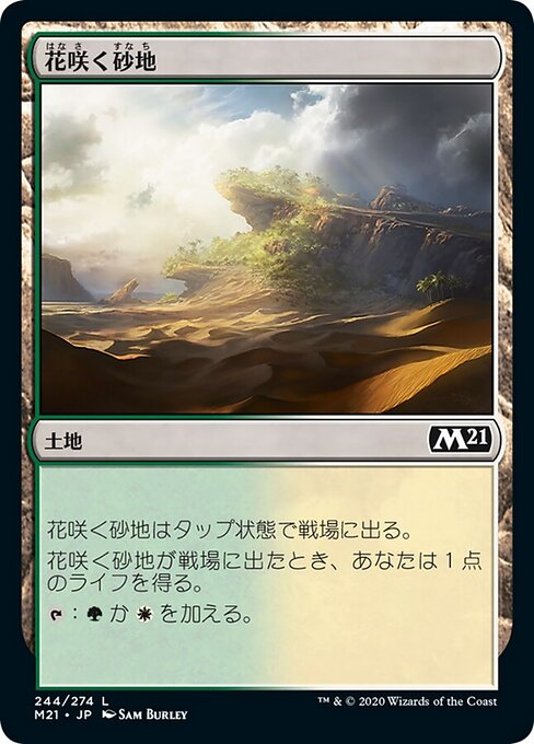 花咲く砂地（M21 244・フォイル・日本語）