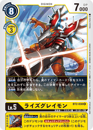 ライズグレイモン（BT2-038 / BT2-038_P1）［R］