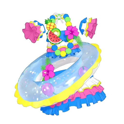 トロピカルサマーブルー / ワンピ（V3-214）［★3］