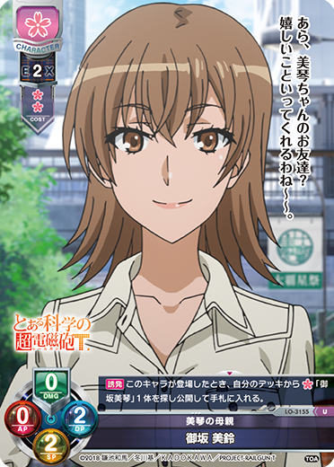 美琴の母親 御坂 美鈴