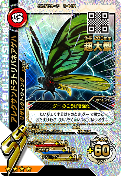 アレクサンドラトリバネアゲハ（S-4-01）［SSR］