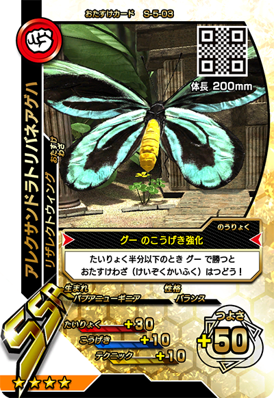 アレクサンドラトリバネアゲハ（S-5-03）［SSR］
