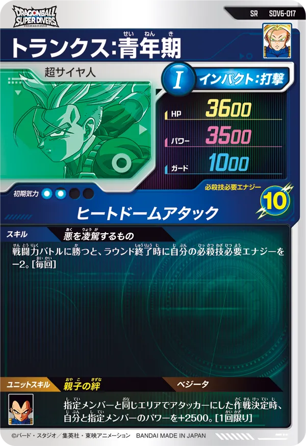トランクス：青年期（SDV6-017）［SR］
