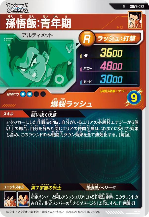 孫悟飯：青年期（SDV9-022）［R］