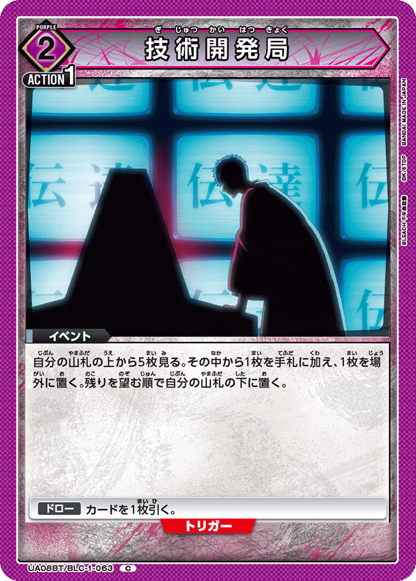 技術開発局（UA08BT/BLC-1-063）［C］
