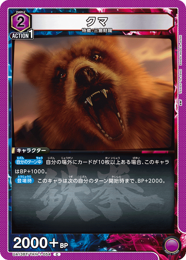 クマ（UA13BT/TKN-1-054）［C］