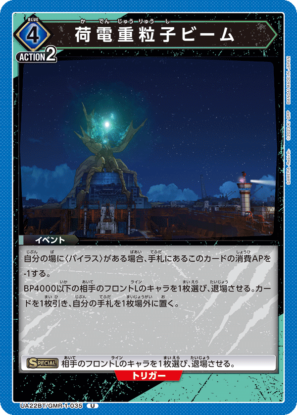 荷電重粒子ビーム（UA22BT/GMR-1-035）［U］