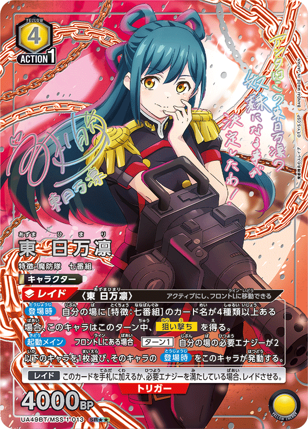 東 日万凛（UA49BT/MSS-1-013）［SR★★ / パラレル］
