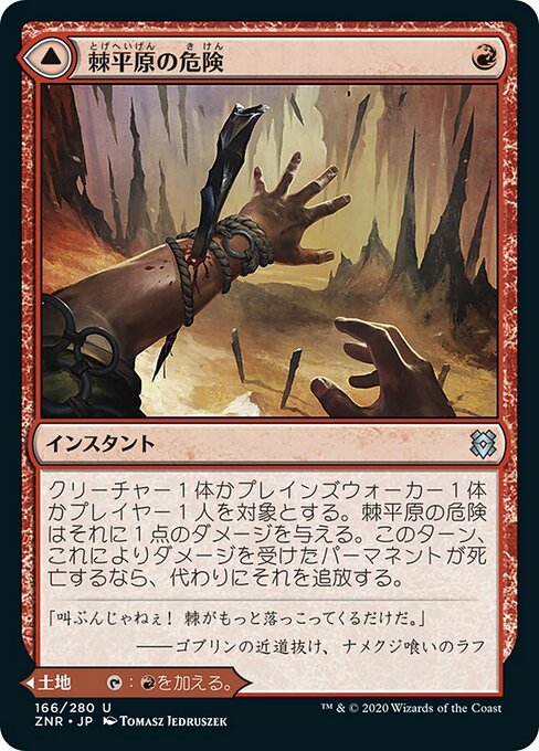 Spikefield Hazard // Spikefield Cave（ZNR 166・通常・日本語）