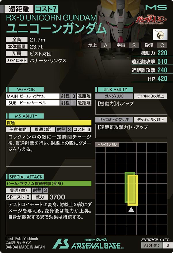 ユニコーンガンダム（AB01-015）［U / PARALLEL］