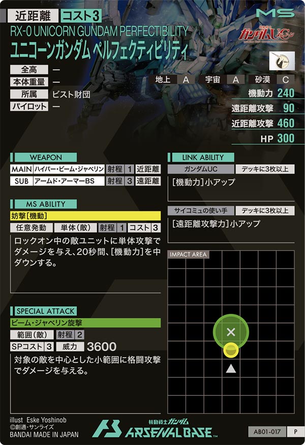 ユニコーンガンダム ペルフェクティビリティ（AB01-017）［P］