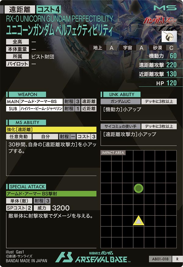 ユニコーンガンダム ペルフェクティビリティ（AB01-018）［R］