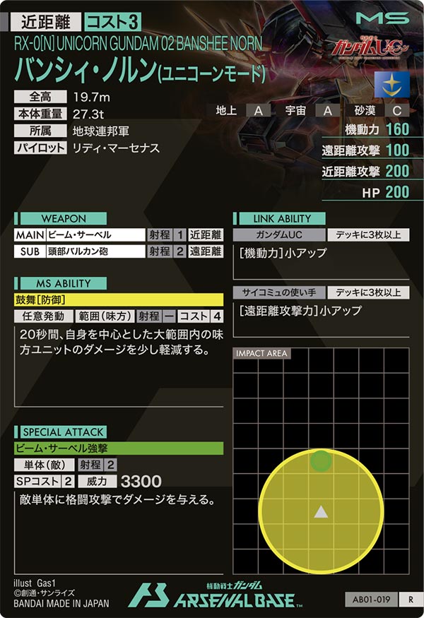 バンシィ・ノルン(ユニコーンモード)（AB01-019）［R］