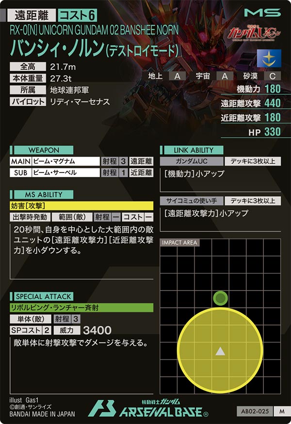 バンシィ・ノルン(デストロイモード)（AB02-025）［M］