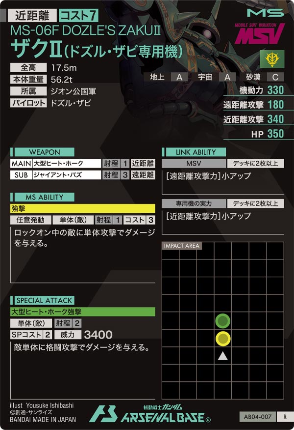 ザクⅡ(ドズル・ザビ専用機)（AB04-007）［R］