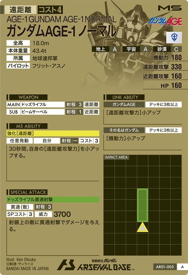 ガンダムAGE-1 ノーマル（AR01-005）［A］