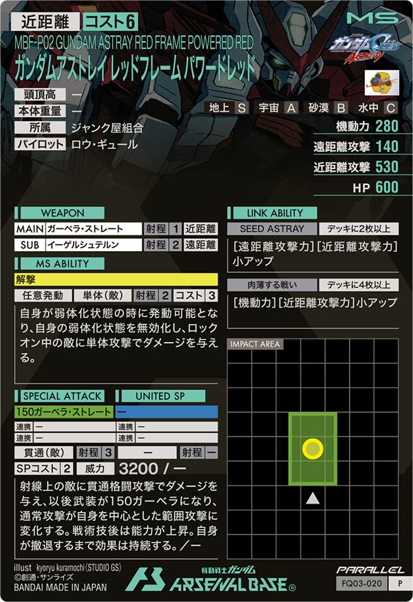 ガンダムアストレイ レッドフレーム パワードレッド（FQ03-020）［P / PARALLEL］