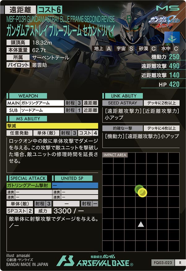 ガンダムアストレイ ブルーフレーム セカンドリバイ（FQ03-023）［R］