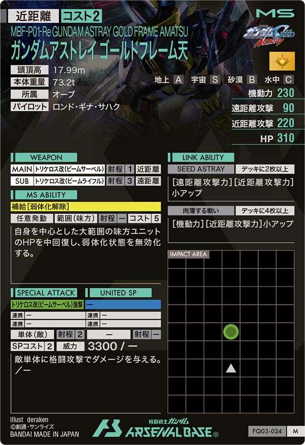 ガンダムアストレイ ゴールドフレーム天（FQ03-024）［M］