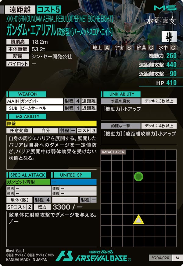 ガンダム・エアリアル(改修型)[パーメットスコア・エイト]（FQ04-020）［M］