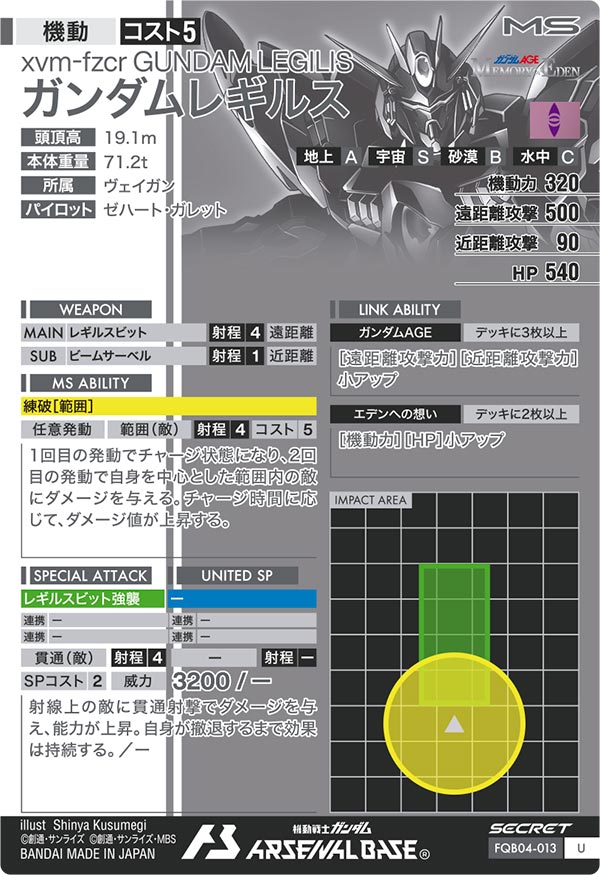 ガンダムレギルス（FQB04-013）［U / SECRET］