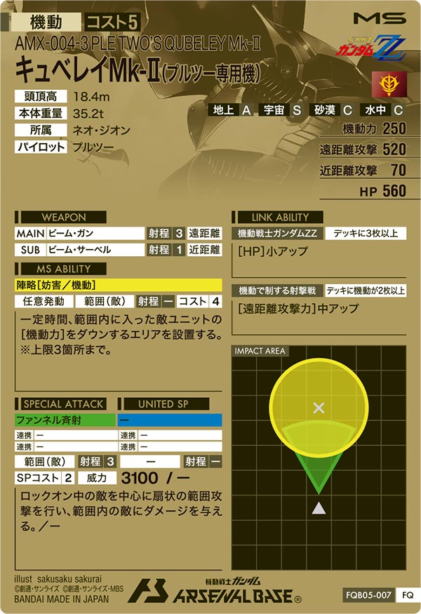 キュベレイMk-Ⅱ(プルツー専用機)（FQB05-007）［FQ］