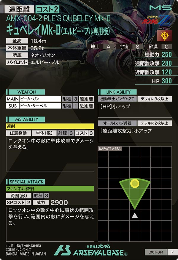 キュベレイMk-Ⅱ(エルピー・プル専用機)（LX01-014）［P］