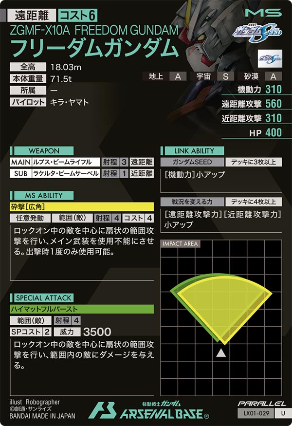 フリーダムガンダム（LX01-029）［U / PARALLEL］