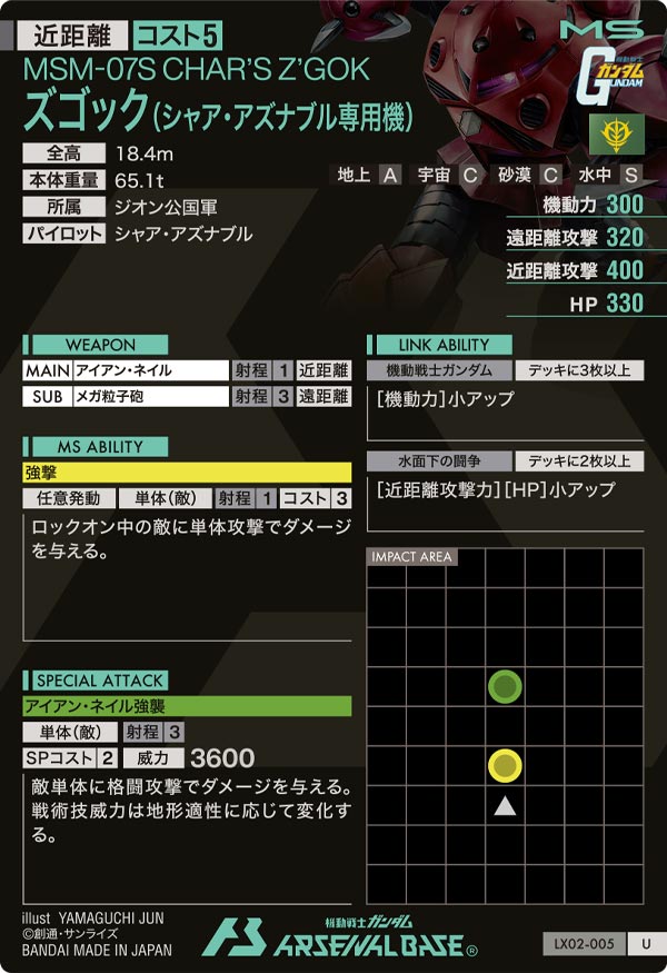 ズゴック(シャア・アズナブル専用機)（LX02-005）［U］