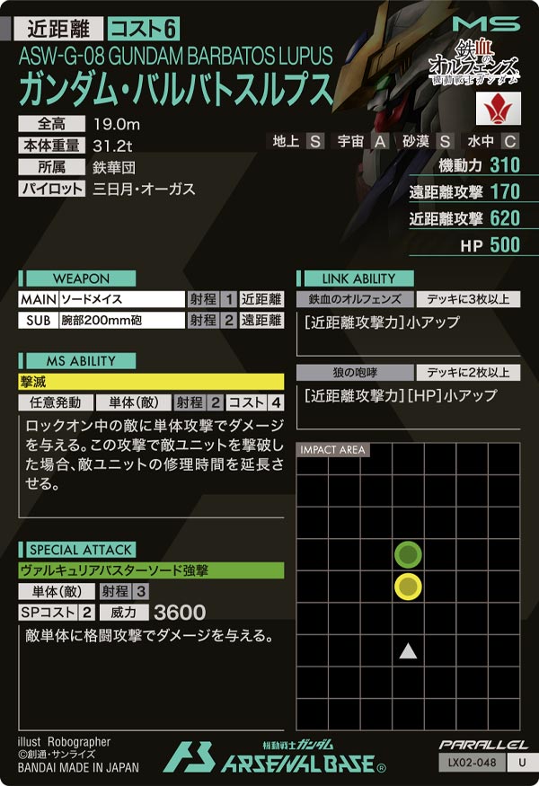 ガンダム・バルバトスルプス（LX02-048）［U / PARALLEL］