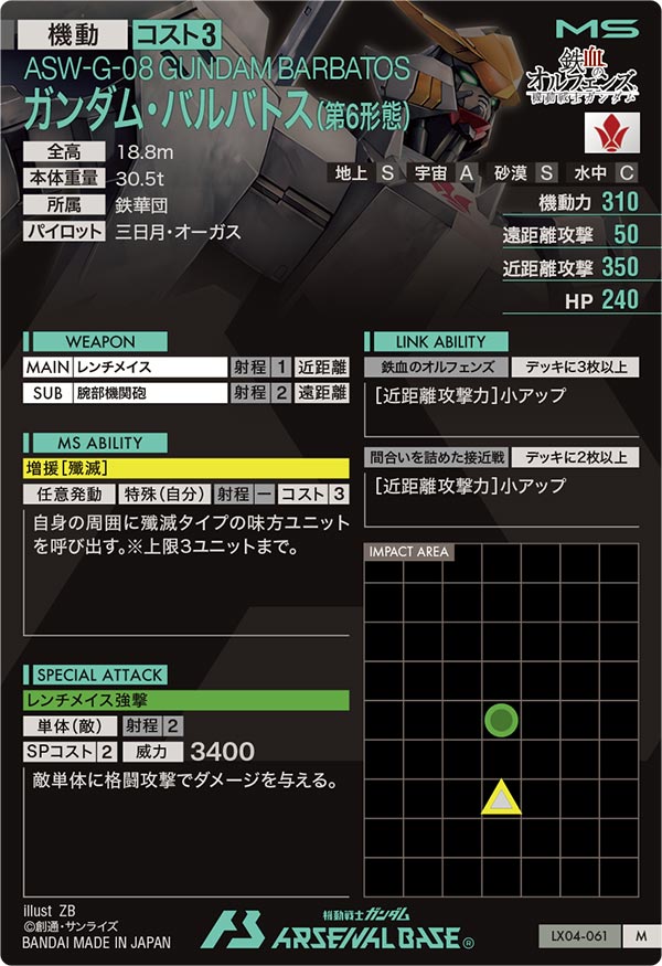 ガンダム・バルバトス(第6形態)（LX04-061）［M］