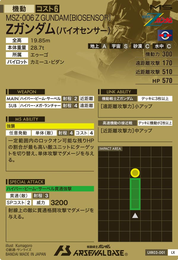 Zガンダム(バイオセンサー)（LXR03-001）［LX］