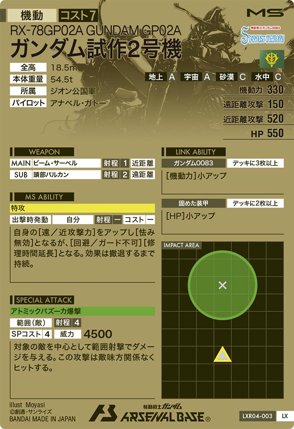 ガンダム試作2号機（LXR04-003）［LX］