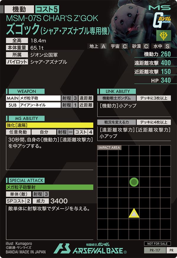 ズゴック(シャア・アズナブル専用機)（PR-117）［PR］