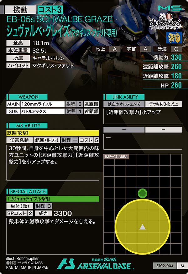 シュヴァルベ・グレイズ(マクギリス・ファリド専用)（ST02-004）［M］