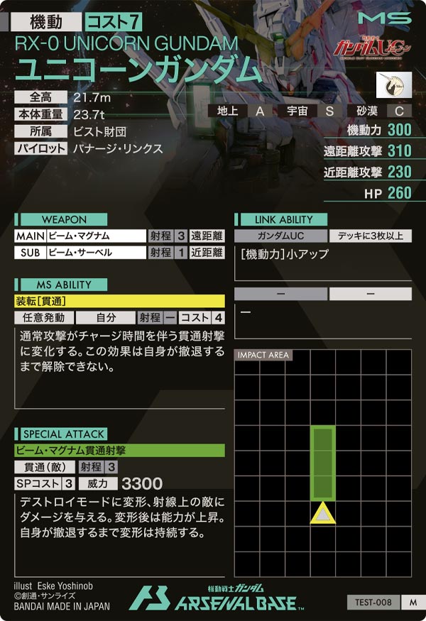 ユニコーンガンダム（TEST-008）［M］