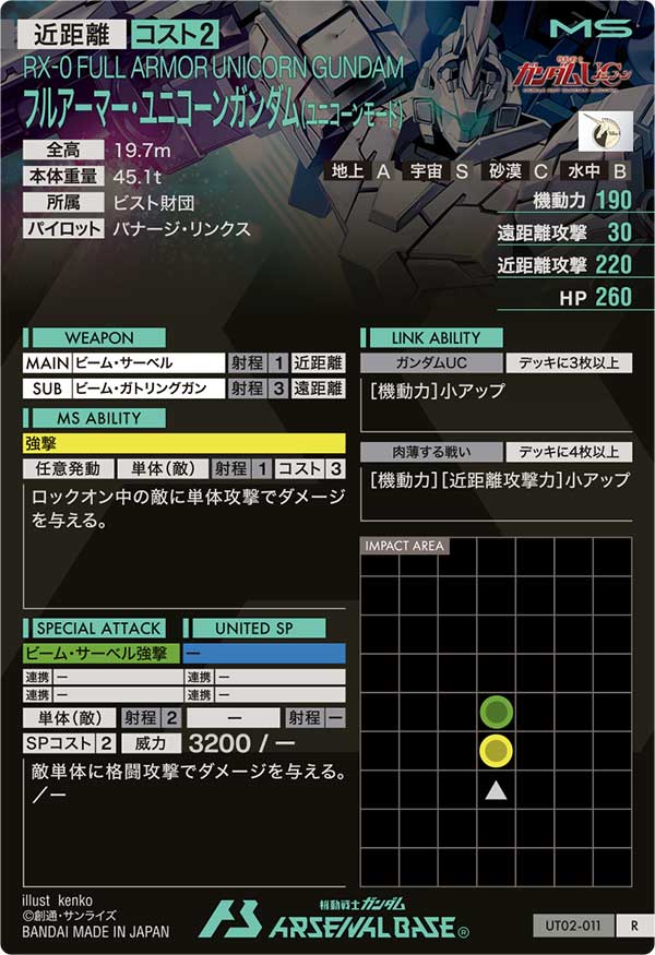 フルアーマー・ユニコーンガンダム(ユニコーンモード)（UT02-011）［R］