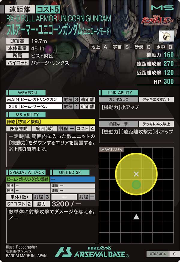 フルアーマー・ユニコーンガンダム(ユニコーンモード)（UT03-014）［C］