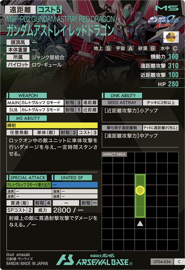 ガンダムアストレイ レッドドラゴン（UT04-024）［C］