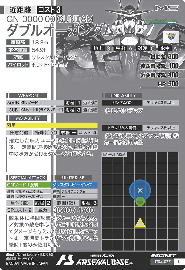 ダブルオーガンダム（UT04-027）［U / SECRET］