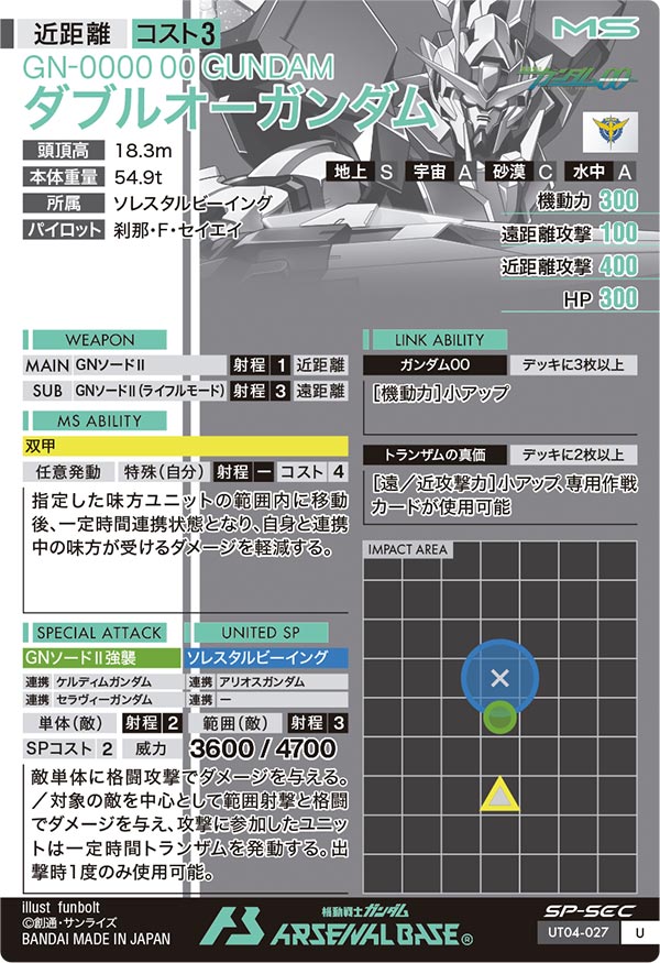 ダブルオーガンダム（UT04-027）［U / SP-SEC］