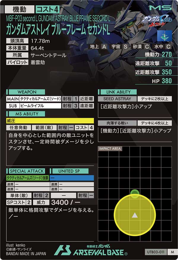 ガンダムアストレイ ブルーフレーム セカンドL（UTB03-011）［M］