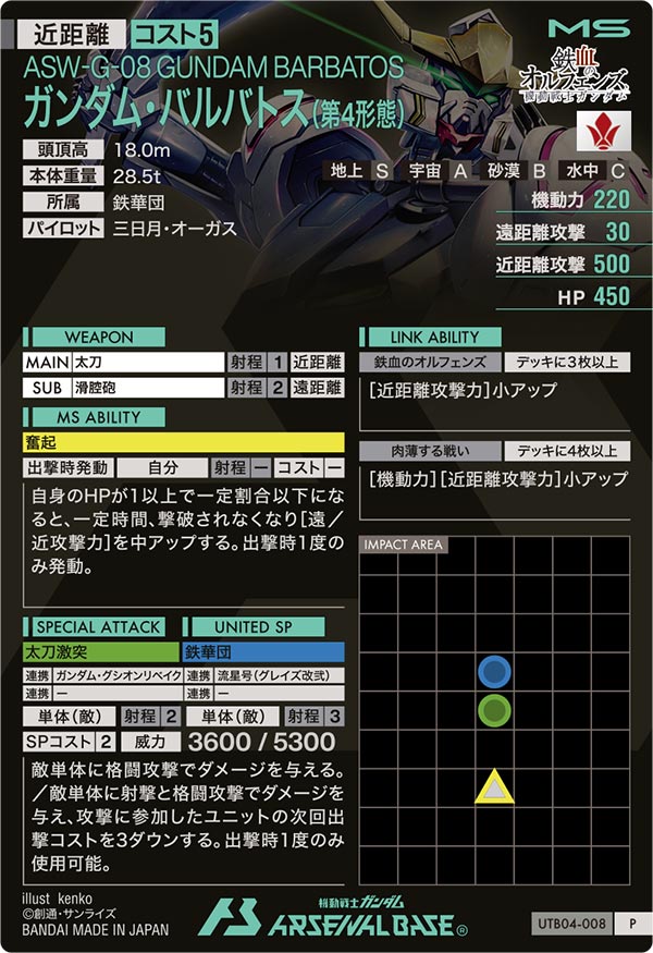 ガンダム・バルバトス(第4形態)（UTB04-008）［P］