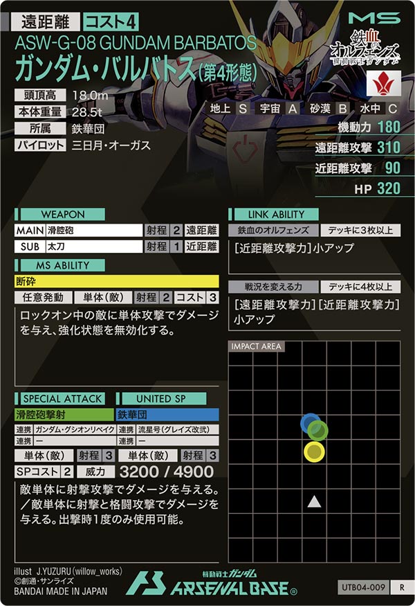ガンダム・バルバトス(第4形態)（UTB04-009）［R］