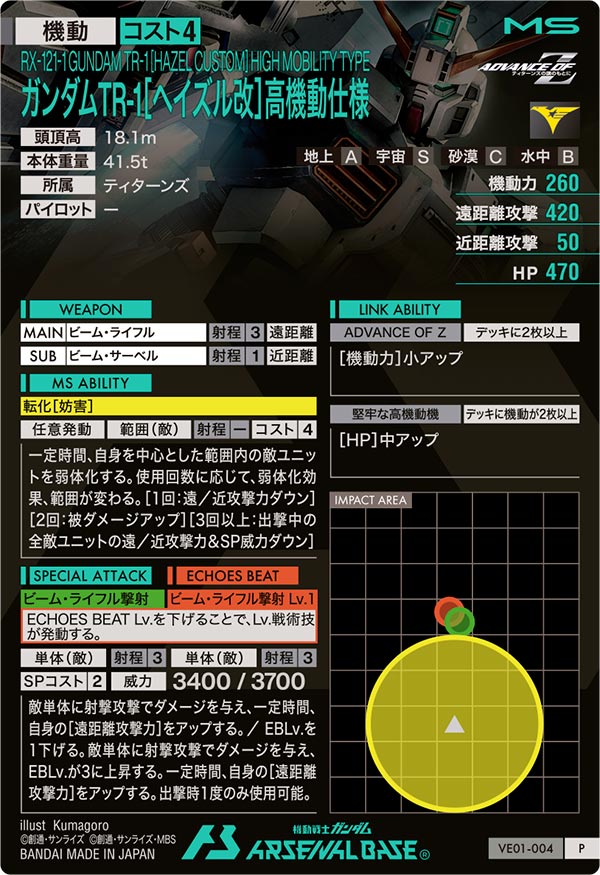 ガンダムTR-1[ヘイズル改]高機動仕様（VE01-004）［P］