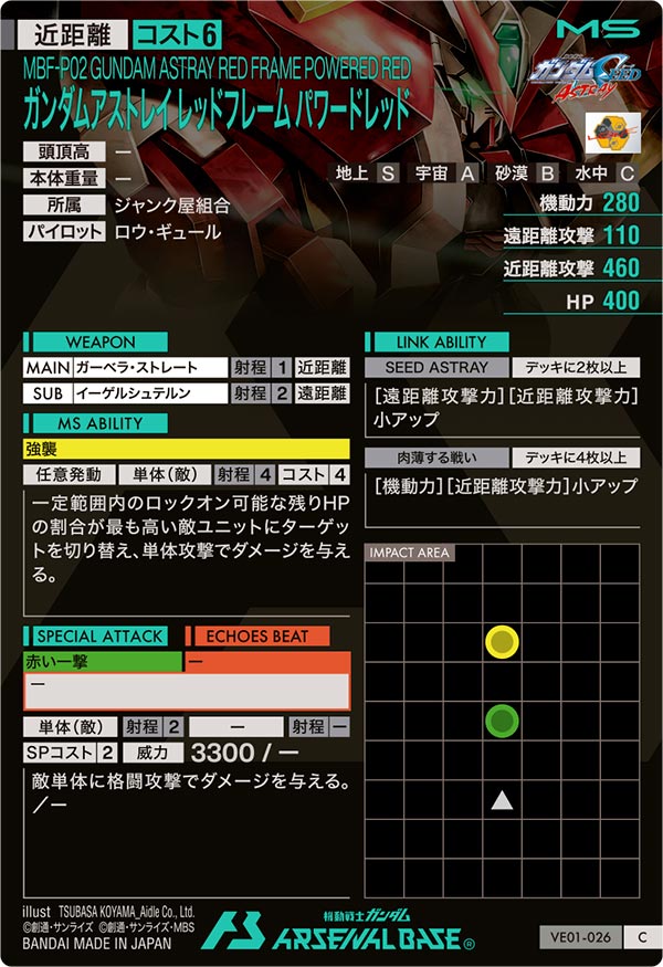ガンダムアストレイ レッドフレーム パワードレッド（VE01-026）［C］